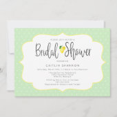 Citrus citroen bruids douche uitnodiging (Voorkant)