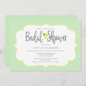 Citrus citroen bruids douche uitnodiging (Voorkant / Achterkant)