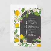 Citrus citroen bruids douche uitnodiging (Voorkant / Achterkant)