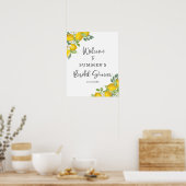 Citrus Citroen Bruiloft Welkom Bord Poster (Keuken)