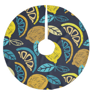 Citrus citroen doodle patroon achtergrond kerstboom rok