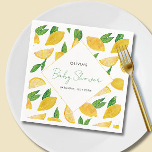 Citrus citroen fruit baby shower servet