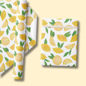 Citrus citroen fruit patroon cadeaupapier