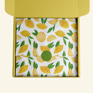 Citrus Citroen Fruit patroon Tissue Papier