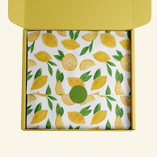 Citrus Citroen Fruit patroon Tissue Papier