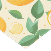 Citrus citroen geel tropisch fruit patroon korte tafelloper (Hoek)