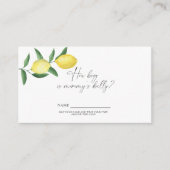 Citrus citroen - Hoe groot is mama's buik spel Informatiekaartje (Voorkant)