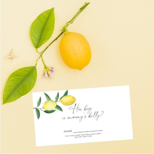 Citrus citroen - Hoe groot is mama's buik spel Informatiekaartje