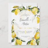 Citrus citroen Italië bruiloft uitnodiging (Voorkant)