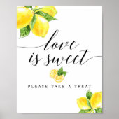 Citrus Citroen Liefde is Zoete Bord 8x10" Poster (Voorkant)