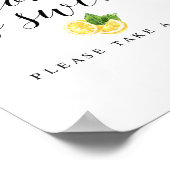 Citrus Citroen Liefde is Zoete Teken 8x10" Poster (Hoek)