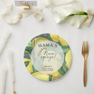 Citrus Citroen - Mama's main squeeze baby shower Papieren Bordje