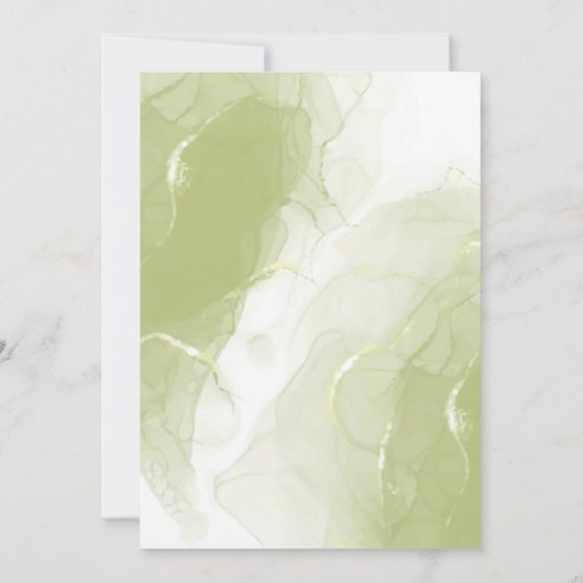 Citrus Citroen Mediterraan Bruiloftsfeest Kaart (Achterkant)