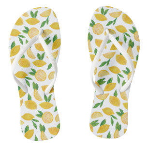 Citrus Citroen Mediterraan patroon Teenslippers