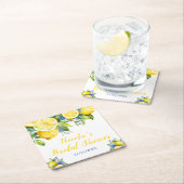 Citrus Citroen Mediterrane Bruiloft Kartonnen Onderzetters (Insitu)