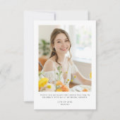 Citrus Citroen Modern Botanisch Bruidsmeisje Foto Bedankkaart (Achterkant)