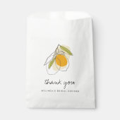 Citrus citroen modern minimalistisch Vrijgezellenf Bedankzakje (Voorkant)