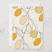 Citrus citroen modern minimalistisch Vrijgezellenf Kaart (Achterkant)