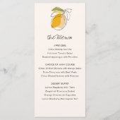 Citrus Citroen Moderne Lijn Tekening Bruiloft Menu (Voorkant)