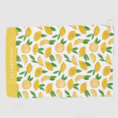 Citrus citroen patroon golfhanddoek (Horizontaal)