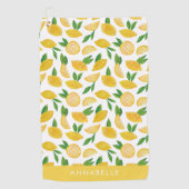Citrus citroen patroon golfhanddoek (Voorkant)
