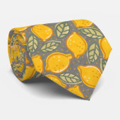Citrus Citroen Patroon Stropdas (Opgerold)