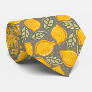 Citrus Citroen Patroon Stropdas