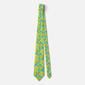 Citrus Citroen Patroon Stropdas (Voorkant)