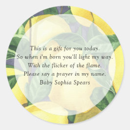 Citrus citroen - Prayer Candle Label