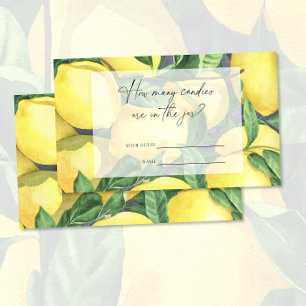 Citrus citroen - Raad hoeveel snoepjes spel Informatiekaartje