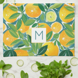 Citrus Citroen Sinaasappel Limoen INITIAAL Artisan Theedoek