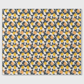 Citrus Citroen Sinaasappels Abstract Modern Patter Cadeaupapier (Vlak)