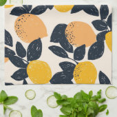 Citrus Citroen Sinaasappels Abstract Modern Patter Theedoek (Gevouwen)
