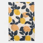 Citrus Citroen Sinaasappels Abstract Modern Patter Theedoek (Verticaal)