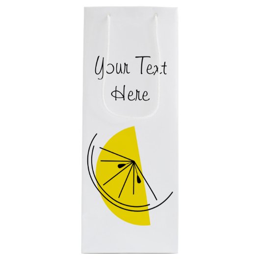 Citrus Citroen Tekst cadeautas wijn (Voorkant)