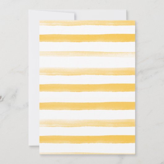 Citrus citroen Waterverf bruids doucheuitnodiging Kaart (Achterkant)