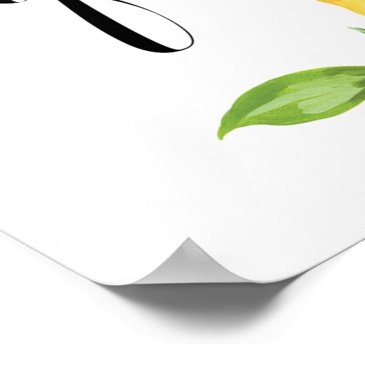 Citrus Citroen Ze Heeft Haar Hoofdknijper Bord 8x1 Poster (Hoek)