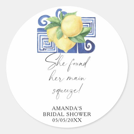 Citrus Citroen - Ze vond haar grote liefde Ronde Sticker (Voorkant)