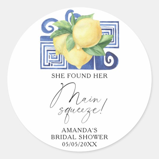 Citrus Citroen - Ze vond haar grote liefde Ronde Sticker (Voorkant)