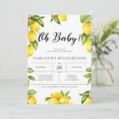 Citrus citroen zomer baby shower fruit kaart (Staand voorkant)