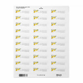 Citrus Citroen Zomer Bruiloftsontvangst Adres Etiket (Full Sheet)