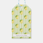 Citrus citroenboom bloem baby shower monogram cadeaulabel (Achterkant)