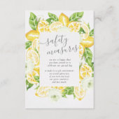 Citrus Citroenboom Bruiloft Veiligheidsmaatregelen Informatiekaartje (Voorkant)