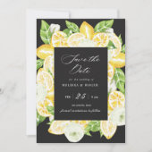 Citrus citroenboom Elegant Save The Date Invitatio (Voorkant)