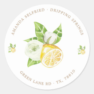 citrus citroenboom fruit Klassieke Ronde Sticker