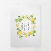 Citrus citroenboom Tri-Fold bruiloft uitnodiging (Cover)