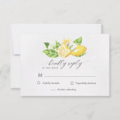 Citrus Citroenboom Trouw RSVP Antwoordkaart (Voorkant)