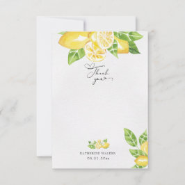 Citrus citroenboom vruchten baby shower dank je ka bedankkaart