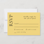 Citrus Citroendruppel Geel Eenvoudige Minimale RSV RSVP Kaartje (Voorkant)