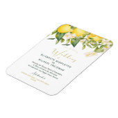 Citrus citroenen geel botanische bruiloft uitnodig magneet (Linkerzijde)